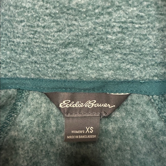 Eddie Bauer Sea Green Fleece Full Zip Sweater / Jacket; Cozy; Size:  XS - Picture 2 of 9